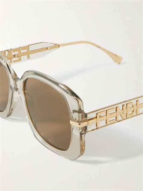 fendi gold sunglasses